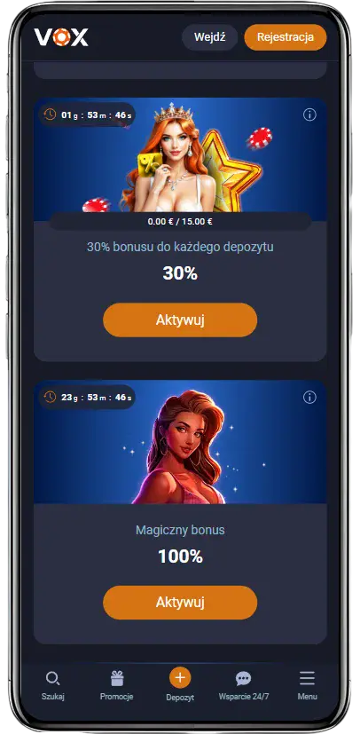 vox casino aplikacja