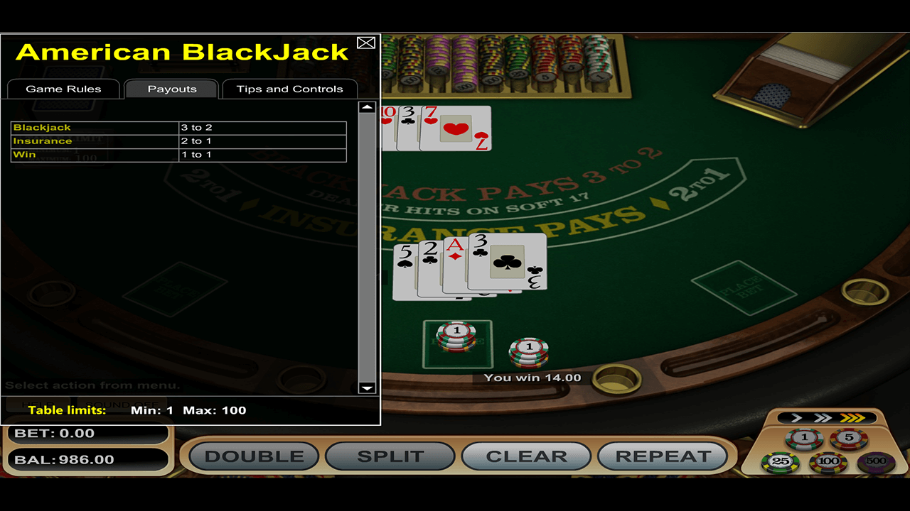 American Blackjack vox casino